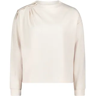 Sweatshirt CARTOON "Sweatshirt mit Kragen", Damen, Gr. 42, beige (middle cream melange), Obermaterial: 65% Polyester PES. 35% Baumwolle CO., Sweatshirts Sweatshirt