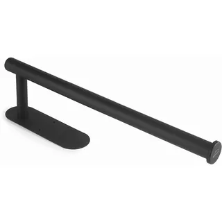 Lacor - 62289 - Schwarz Küchenrollenhalter, Küchenrollenhalter, Edelstahl, Rollenlänge: 30 cm und 6 cm Dick, 33.5 x 4.5 x 8 cm, Schwarz