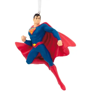 Hallmark DC Comics 25574049 Superman Weihnachtsdekoration, Rot und Blau, H 8,7 cm x B 7,1 cm x L 2,7 cm