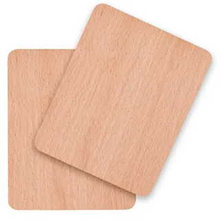 Syntrox Germany Universal Holz Untersetzer für Raclette Pfännchen – Hitzebeständig, Nachhaltig & Praktisch (2 Stück) - Braun