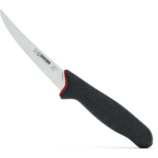 Giesser seit 1776 - Made in Germany - Ausbeinmesser rutschfest PrimeLine, 13 cm Klinge sehr flexibel, schwarz, scharfes Metzgermesser spülmaschinenfest
