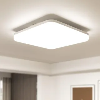 LEDYA LED Deckenleuchte Dibar, 18W Deckenlampe Farbwechsel mit 3000k-6500k IP54 Lampe Badezier Decke für Bad Flur Schlafzier Wohnzier, Quadrat Led Lampen Decke 220 * 48