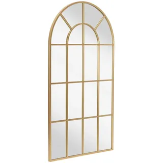 Mid.you Wandspiegel , Goldfarben , Metall, Glas, Holzwerkstoff , rechteckig , 100x180x3 cm , Bsci , Garderobe, Garderobenspiegel