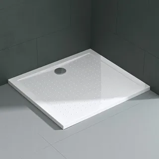 mai & mai Duschwanne 90x100cm Duschtasse Antirutsch aus Acryl in Weiß Form: Rechteckig 4cm Höhe Lucia