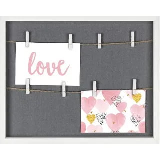 Hama Bilderrahmen "Muro", mit Schnur und Klammern, Weiß, 29,5 x 36,5 cm