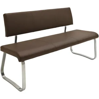 MCA Furniture Sitzbank »Arco«, belastbar bis 280 Kg, Echtleder, in verschiedenen Breiten braun
