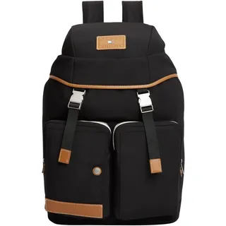 Tommy Hilfiger Herren Rucksack Casual Flag mit Branding, Schwarz (Black), Einheitsgröße