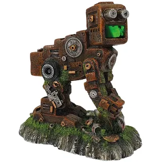 Nobby 28717 Aqua Ornaments SCHROTT Roboter mit LED 14 x 8,7 x 14,7 cm