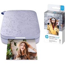 HP Sprocket Portable 2x3" Instant Fotodrucker (lila) Papierpaket