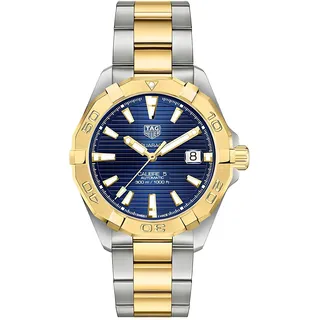 Tag Heuer Aquaracer Herrenuhr silber gold blau WBD2120.BB0930