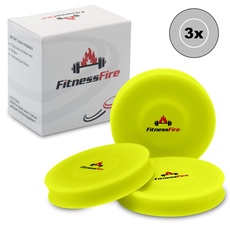 3er Set Mini Frisbee - Die kleine Frisbee fliegt über 60 Meter weit - Die Neue Trendsportart - Alternative zur gewöhnlichen Frisbeescheibe – Schwimmt im Wasser (Neongelb)