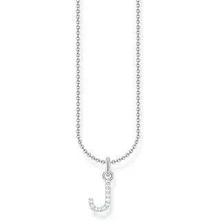 THOMAS SABO Halskette Buchstabe J 925 Sterling Silber mit Zirkonia KE2249-051-14