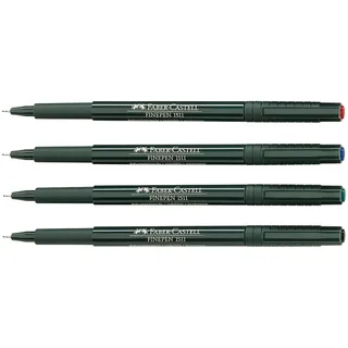 Faber-Castell 1511 Fineliner schwarz 0,4 mm, 10 St.