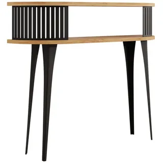Mirjan24 Roenni Konsolentisch 100x86x25 cm Schwarz