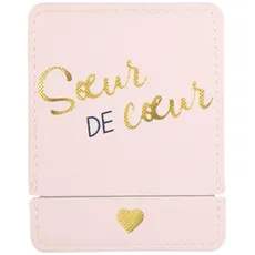 Draeger Paris Taschenspiegel mit rosa Etui | quadratischer Schminkspiegel zum Mitnehmen | ideal für Zuhause und Reisen | 9 x 7 cm | personalisiertes Geschenk zum Geburtstag, für alle Anlässe