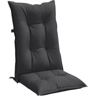 Hochlehner-Auflagen 2 Stk. Melange Anthrazit 120x50x7cm Stoff - Grau