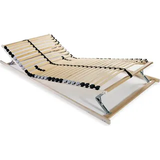 The Living Store Lattenrost mit 28 Lamellen 7 Zonen 80 x 200 cm - Braun