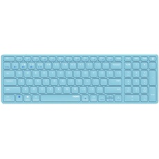 Rapoo Wireless Bluetooth Tastatur (wireless, für pc, slim, Windows XP/Vista/7/8/10/11, Mac OS X 10.4, QWERTY, USB A) Blau