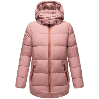 Navahoo Winterjacke Wattewölkchen mit Kapuze, Modische Damen Steppjacke mit kontrastfarbenen Details rosa