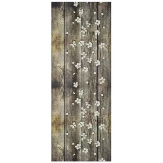 Atticgo Vinyl-Küchenteppich Marrone Sprinty 52/100 cm , Textil , Floral , Rechteckig , 52x100 cm , waschbar, antistatisch, leicht zusammenrollbar, rutschfeste Unterfläche , Teppiche und Böden, Teppiche, Teppichläufer, Küchenteppiche