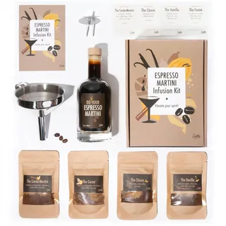 Espresso Martini Infusion Kit | Hausgemachte Cocktails Kit | Geschenkset für Espresso Martini Liebhaber | Geschenk für Männer & Frauen