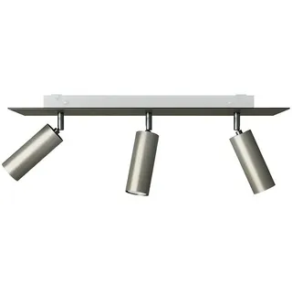 Creative Cables 3-flammig Lampe Mit E14-fassung Und Rechteckigem Rose-one Xxl Schirm - Satin Titanium - One Size