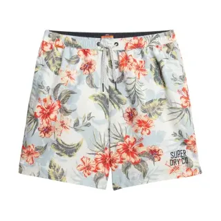 Superdry für Herren. M3010242A Mehrfarbiger Badeanzug mit Hawaii-Print (M), Strandbekleidung, Recyceltes Polyester, Nachhaltig