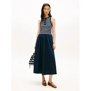 Tommy Hilfiger A-Linien-Kleid Gestreift Schwarz/Weiß L
