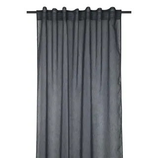 Vorhang Fertiggardine Gardine mit Schlaufen 140x260 cm anthrazit transparent