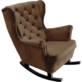 DomoHome Relaxsessel Armlehnensessel Armlehnen Fernsehsessel Loungesessel Polstersessel Couchsessel Armsessel Chair Wohnzimmersessel Ohrensessel | 102x81x95cm | Dark brown_29826 - Braun
