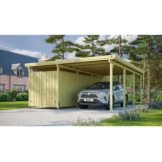 Weka Einzel-Carport 607 4,78 x 5,79 m grün inkl. Abstellraum