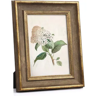 Afuly 13x18 Bilderrahmen Vintage Holz in Gold Bilderrahmen Retro Antike Shabby Fotorahmen Deko für Wand Tisch Family Freund Mama Oma Frauen Weihnachten Hochzeit Geburtstag Geschenke