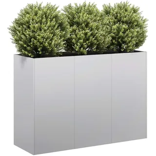 vidaXL Pflanzgefäß 120x40x80 cm Stahl verzinkt | Robustes Design für langfristige Nutzung, Hält UV-Strahlen stand, ohne auseinanderzufallen,
