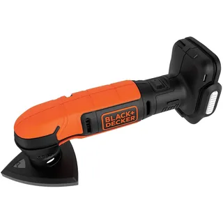 Black & Decker Black & Decker, Schleifmaschine + Poliermaschine, Black+Decker Akku-Deltaschleifer (12V, Leerlaufschwingzahl 11.000 min-1, Anschluss für Staubabsaugung, Klett-Fix System, inkl. 1x Schleifgitter (K80), Lieferung ohne Akku und USB-Ladekabel)