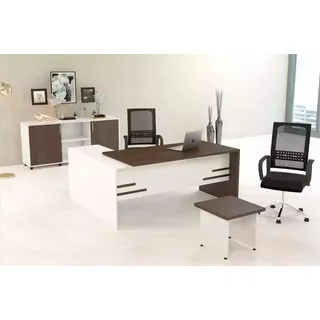 Weißes Büro Set Luxus Arbeitszimmer Einrichtung Komplettes Set 3tlg