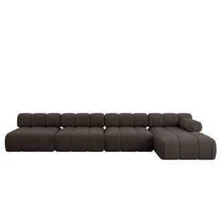 altdecor Ecksofa modulares Sofa Razon-L3 - 380x160x70 cm Braun Velours