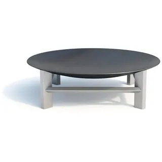Feuerschale , Edelstahlfarben , Metall , 58x20x58 cm , Grüner Punkt, Made in Europe, Handmade in Europe , abnehmbare Standfüße, hitzebeständig , Freizeit & Co, Herbstartikel & Winterartikel