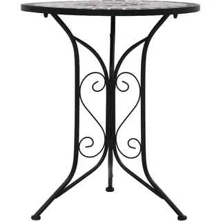 vidaXL Mosaik-Bistrotisch Grau 60 cm Keramik