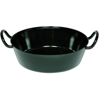 Riess, 0382-022, Schnitzelpfanne ø 24cm, CLASSIC, SCHWARZEMAILLE, Emaille, Vol. (rec.): 1,7 Liter, Made in Österreich, LBH: 30,3x24,5x8,8cm, 0,895kg, Induktionskocher kompatibel, Gasherd geeignet