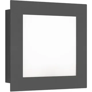 Lcd Außenwandleuchte Aluminium Edelstahl 5 cm x 26 cm x 26 cm spritzwassergeschützt weiß