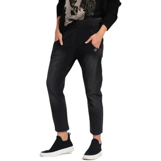 LOOK made with love Jeans Look Hose aus Baumwolle, lässig Hose, Schwarz M