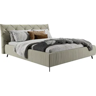 Leonique Polsterbett »Elloree, in 4 Breiten bis 200cm, auch in Leder« Kopfteilhöhe 105 cm, belastbar bis 280 kg, auch in Überlänge 220cm, silberfarben