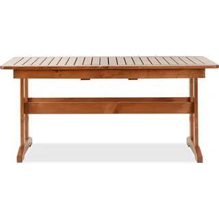 KONSIMO Klapptisch für den Garten aus massivem KiefernholzHergestellt in EU und Handgefertigt "ALCES", braun, massive Kiefernholz, Modern Design, 160/210x73x90 cm - Braun