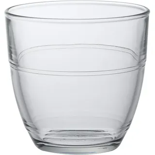 Duralex 1017AB06C0111 Gigogne Trinkglas, Wasserglas, Saftglas, 220ml, Glas, transparent, 6 Stück