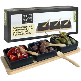 Moritz & Servierset Bambus mit 3 Schale