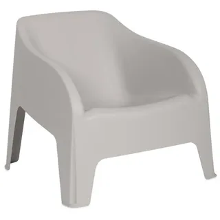 Gartensessel Petra Gartenstuhl Loungesessel Relaxsessel Outdoormöbel stapelbar , Farbe:grau - Grau