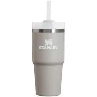 Stanley Quencher H2.0 FlowState vakuumisolierter Trinkbecher aus Edelstahl mit Deckel und Trinkhalm, für Wasser, Eistee oder Kaffee, Smoothies und mehr, Grau (Ash), 414 ml.