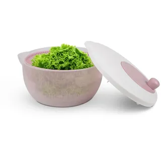 Pro Home Salatschleuder (4 Liter, Ø25cm) BPA-frei, 3in1 - Schleuder, Sieb und Salatschüssel, 3D Kurbel - Schleudern ohne Kraftaufwand, Salattrockner