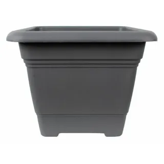 Pflanzenkübel Garten Kunststoff Blumentopf NORA 28 x 28 cm Anthrazit