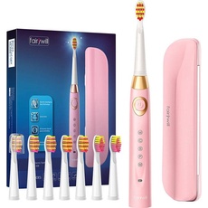 Fairywill, Elektrische Zahnbürste, Sonic toothbrush with head set and case FW-508 (pink)